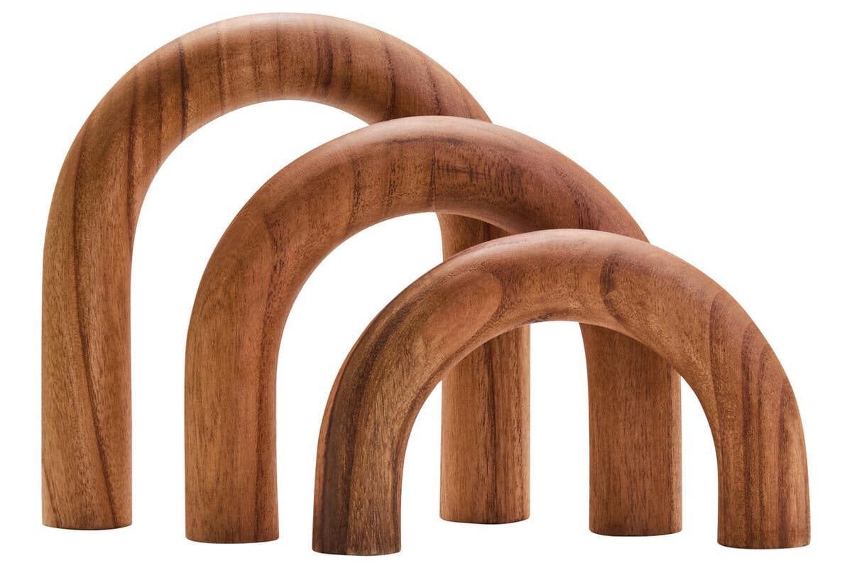Hamilton Interiors Accessories Cato Natural Wood Arch Sculpture House of Isabella UK