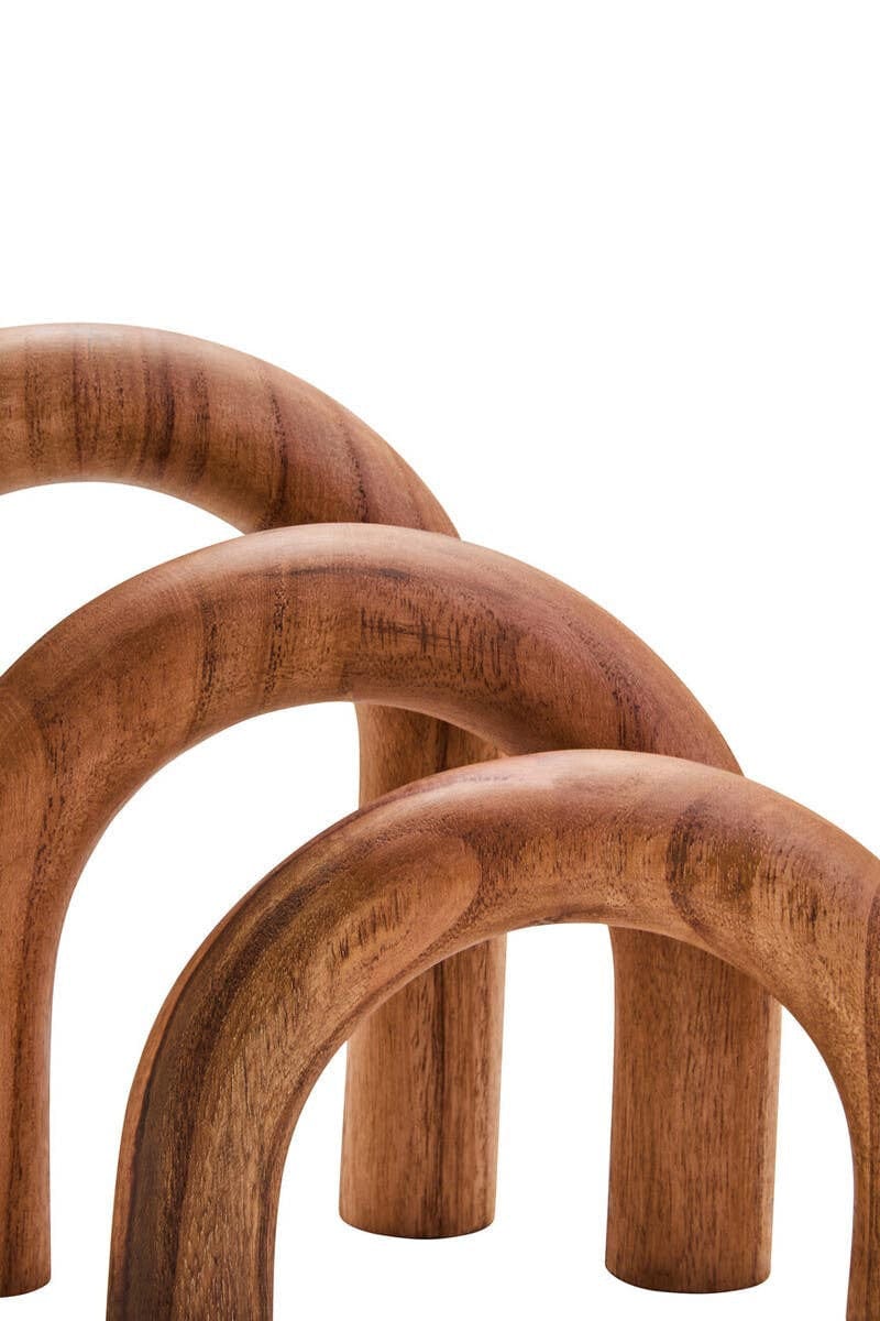 Hamilton Interiors Accessories Cato Natural Wood Arch Sculpture House of Isabella UK