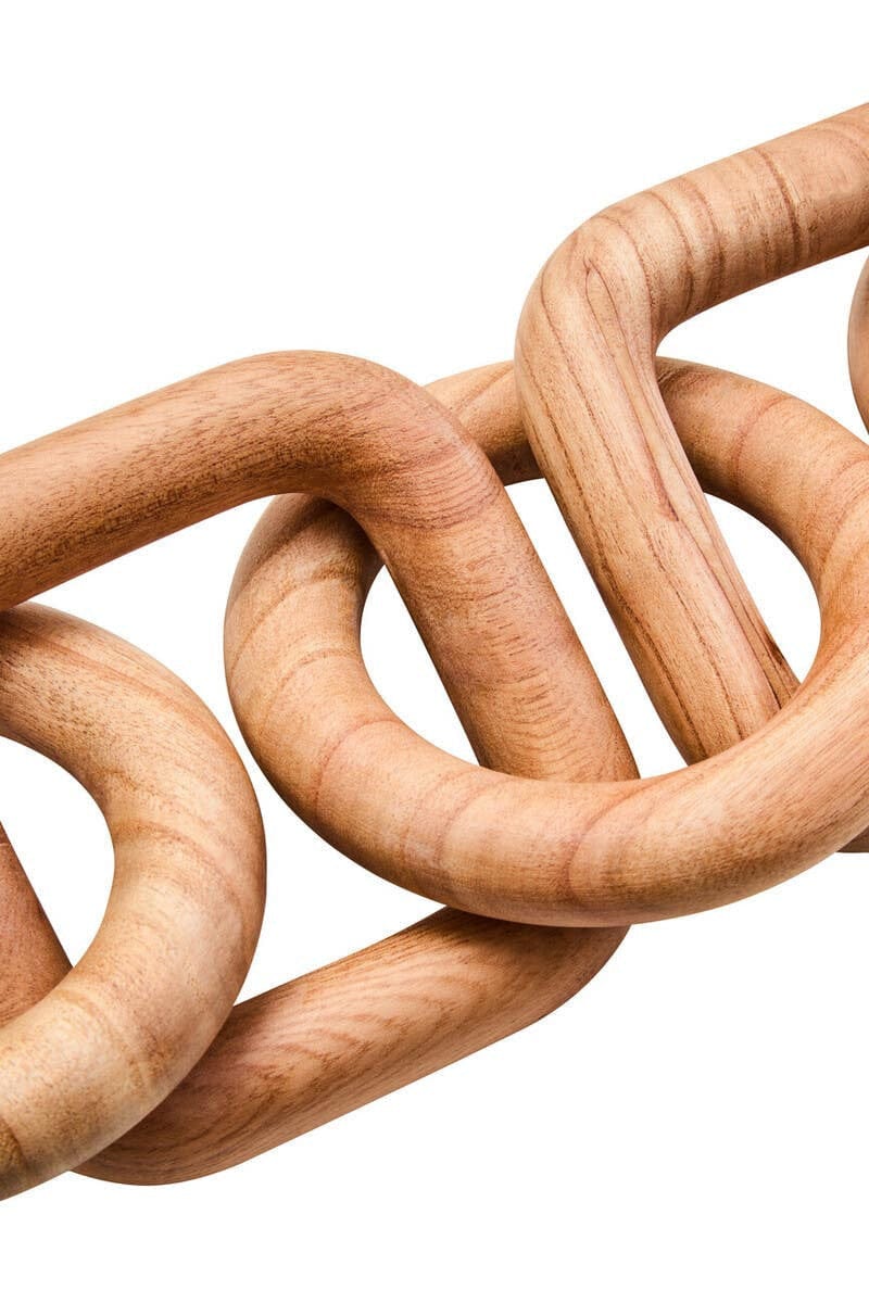 Hamilton Interiors Accessories Cato Natural Wood Five Link Chain Decor House of Isabella UK