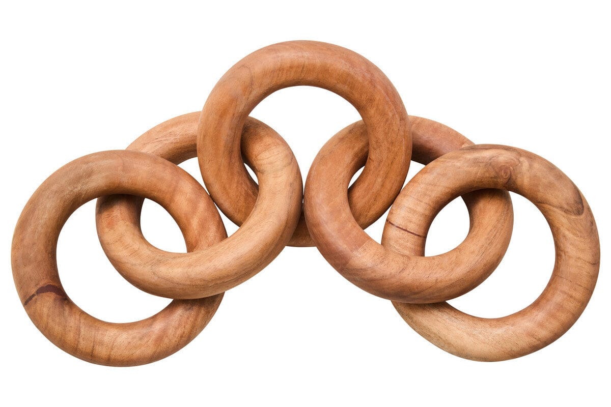 Hamilton Interiors Accessories Cato Natural Wooden 5 Link Chain Decor House of Isabella UK