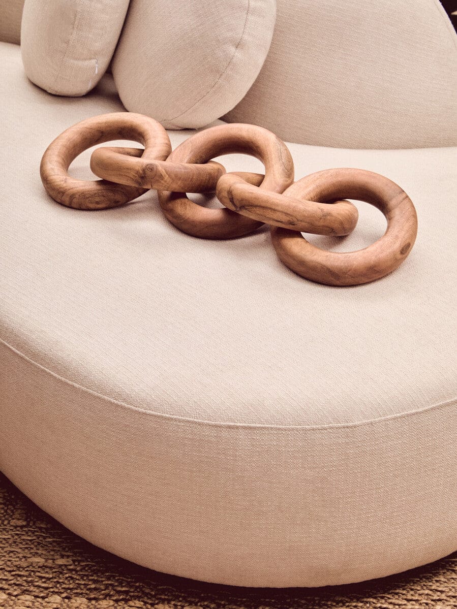 Hamilton Interiors Accessories Cato Natural Wooden 5 Link Chain Decor House of Isabella UK