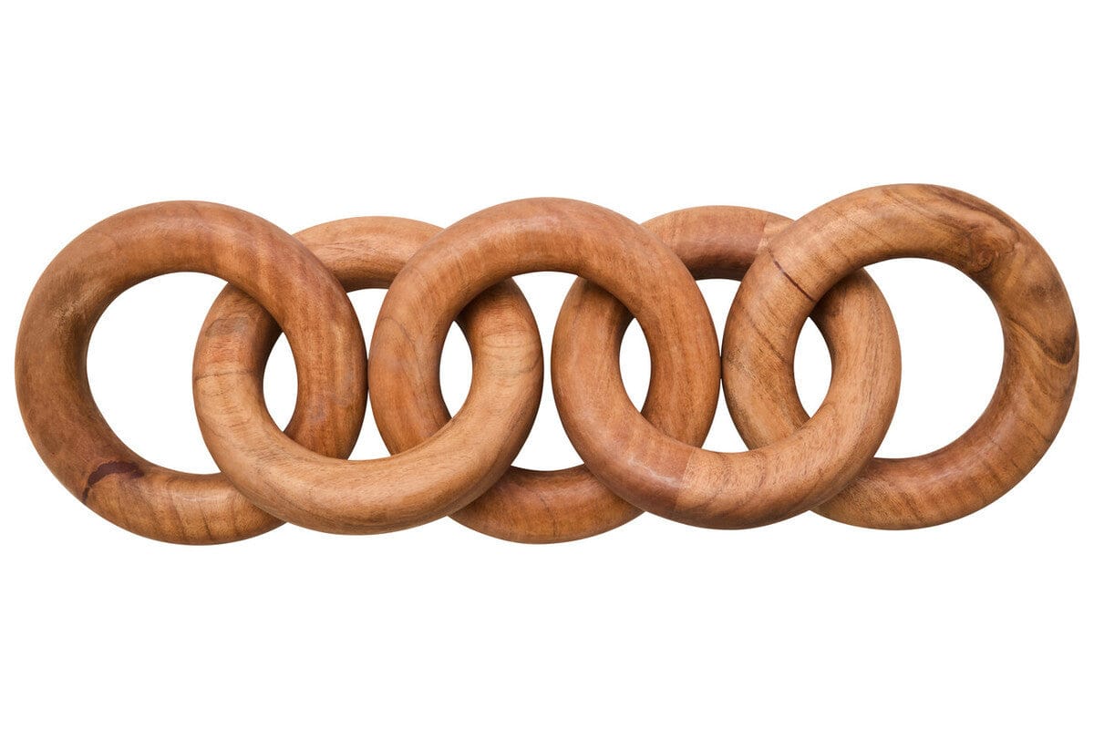 Hamilton Interiors Accessories Cato Natural Wooden 5 Link Chain Decor House of Isabella UK