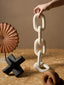 Hamilton Interiors Accessories Cato White Wood 5 Link Chain Decor House of Isabella UK