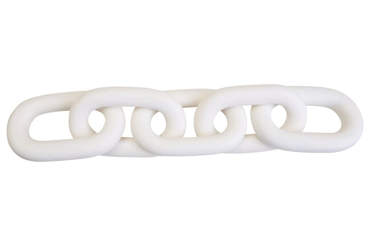 Hamilton Interiors Accessories Cato White Wood 5 Link Chain Decor House of Isabella UK