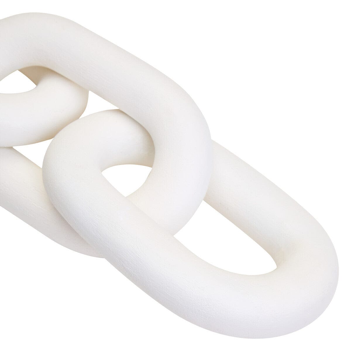 Hamilton Interiors Accessories Cato White Wood 5 Link Chain Decor House of Isabella UK
