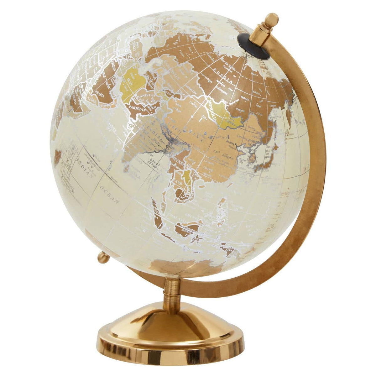 Hamilton Interiors Accessories Churchill Antique White Globe on Gold Stand House of Isabella UK