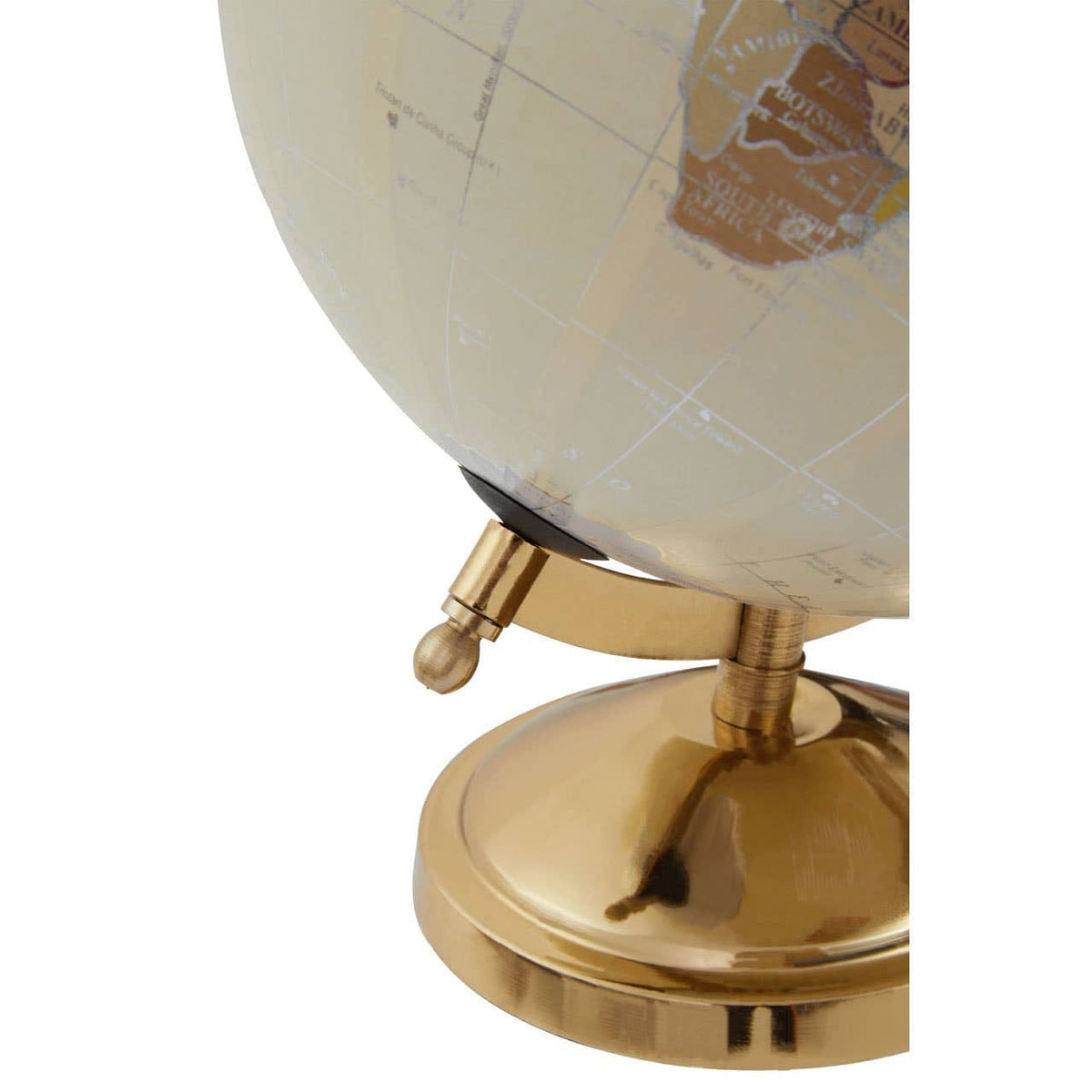 Hamilton Interiors Accessories Churchill Antique White Globe on Gold Stand House of Isabella UK