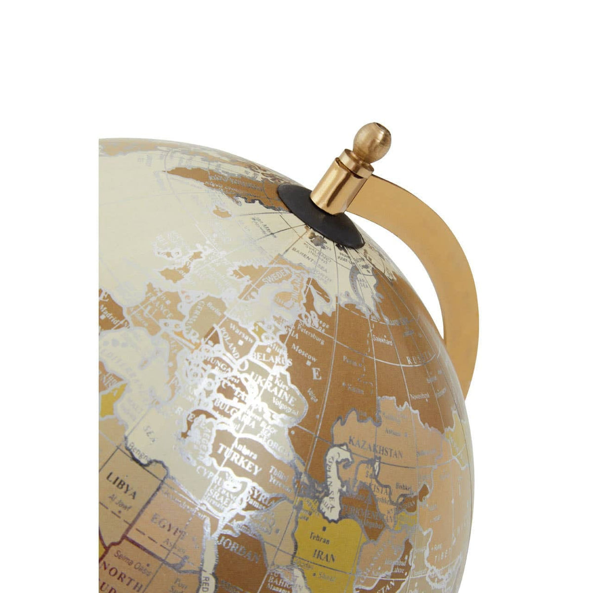 Hamilton Interiors Accessories Churchill Antique White Globe on Gold Stand House of Isabella UK