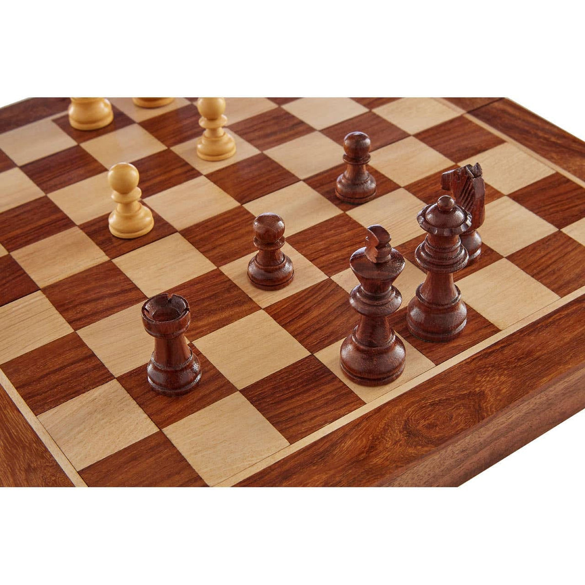 Hamilton Interiors Accessories Churchill Games Brown Wood Magnetic Chess Game House of Isabella UK
