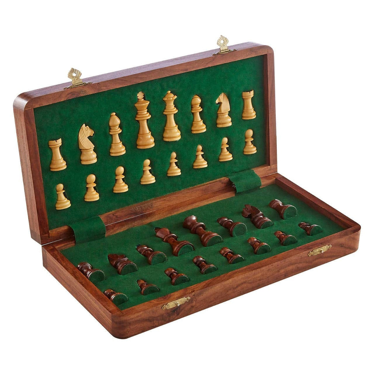Hamilton Interiors Accessories Churchill Games Brown Wood Magnetic Chess Game House of Isabella UK