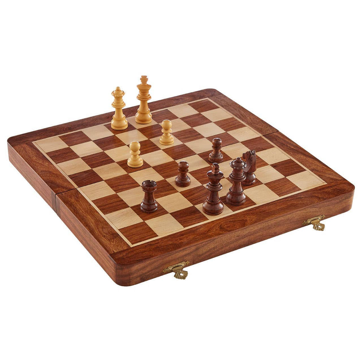 Hamilton Interiors Accessories Churchill Games Brown Wood Magnetic Chess Game House of Isabella UK