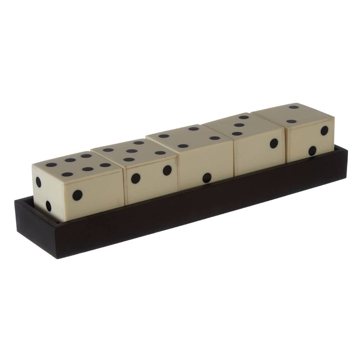 Hamilton Interiors Accessories Churchill Games White and Black 5 Dice Set House of Isabella UK