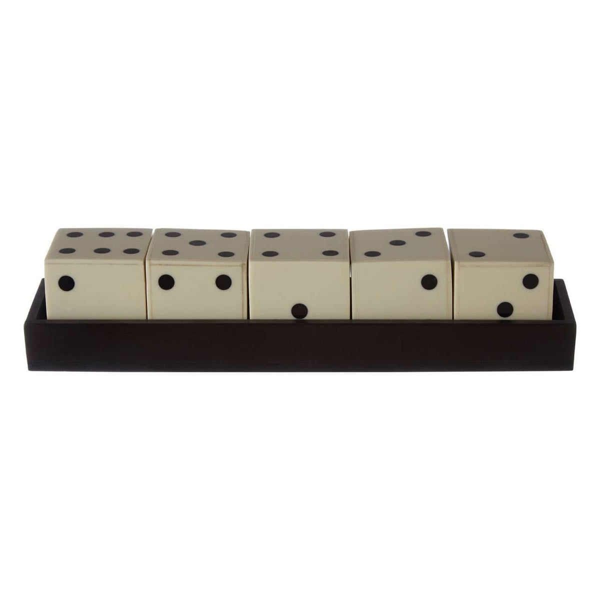Hamilton Interiors Accessories Churchill Games White and Black 5 Dice Set House of Isabella UK