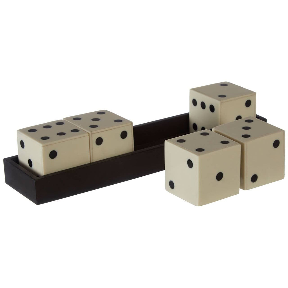 Hamilton Interiors Accessories Churchill Games White and Black 5 Dice Set House of Isabella UK