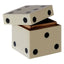 Hamilton Interiors Accessories Churchill Games White and Black Dice Box with 5 Dice House of Isabella UK