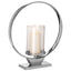 Hamilton Interiors Accessories Cirqua Medium Silver Finish Candle Holder House of Isabella UK