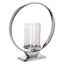 Hamilton Interiors Accessories Cirqua Medium Silver Finish Candle Holder House of Isabella UK
