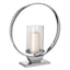 Hamilton Interiors Accessories Cirqua Medium Silver Finish Candle Holder House of Isabella UK