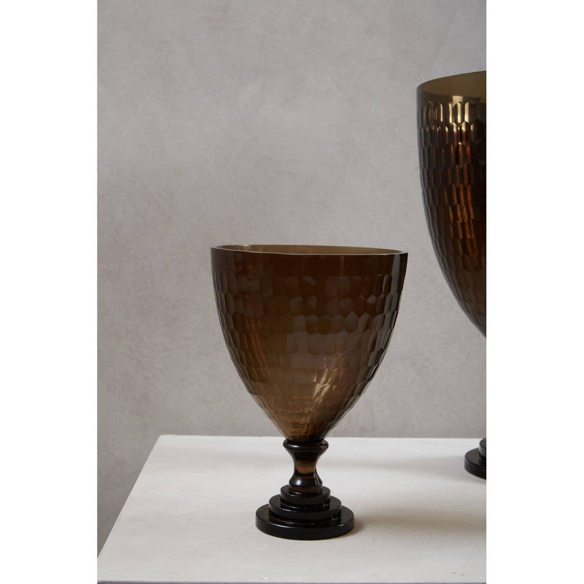 Hamilton Interiors Accessories Cortina Small Honeycomb Glass Candle Holder House of Isabella UK