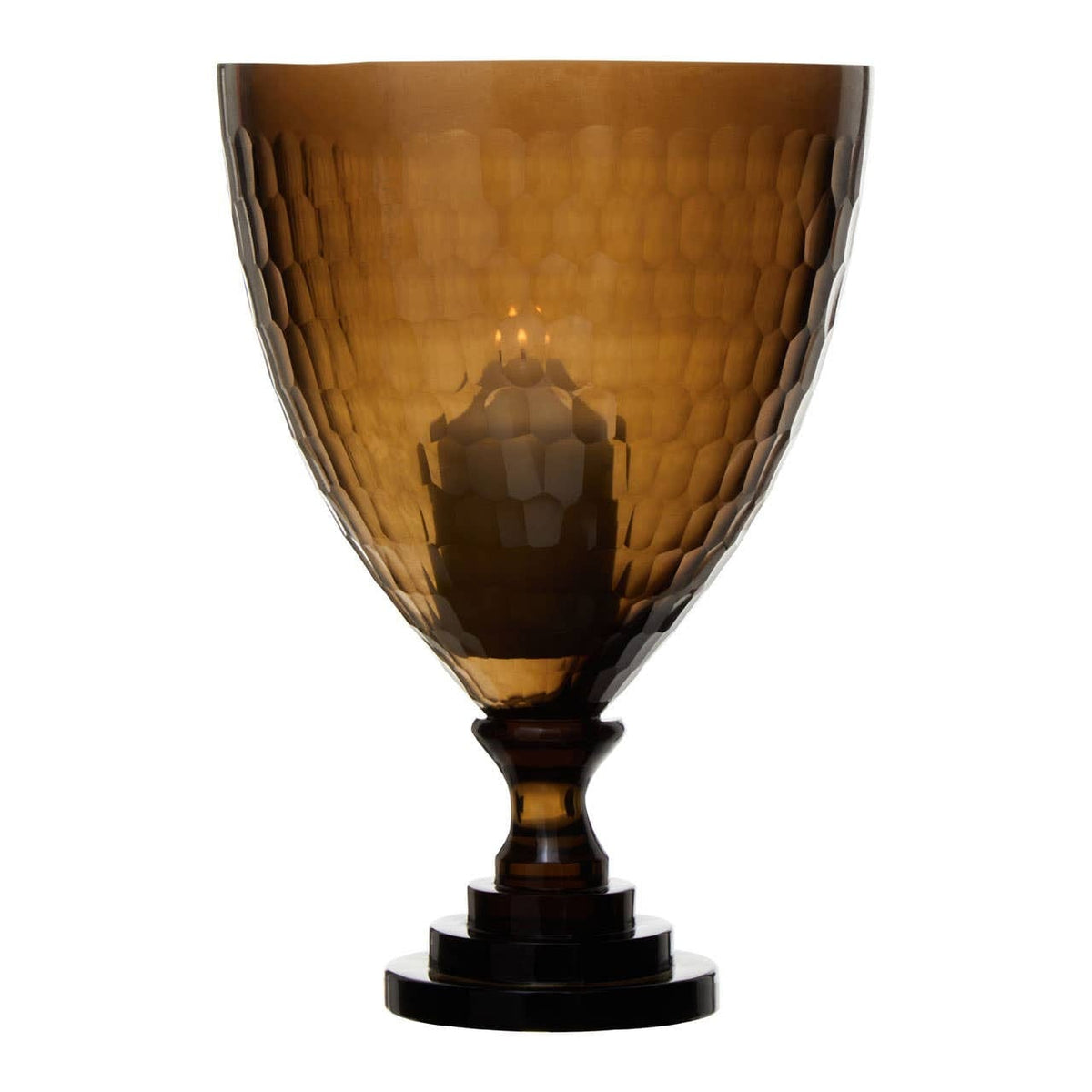 Hamilton Interiors Accessories Cortina Small Honeycomb Glass Candle Holder House of Isabella UK