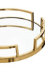 Hamilton Interiors Accessories Cruzar Gold Finish Mirrored Tray House of Isabella UK