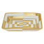 Hamilton Interiors Accessories Curva Ceramic Gold and White Dish House of Isabella UK