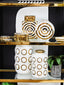 Hamilton Interiors Accessories Curva Gold and White Ceramic Jar House of Isabella UK