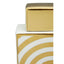 Hamilton Interiors Accessories Curva Gold and White Ceramic Jar House of Isabella UK