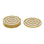 Hamilton Interiors Accessories Curva Gold and White  Set Of Four Coasters House of Isabella UK
