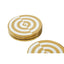 Hamilton Interiors Accessories Curva Gold and White  Set Of Four Coasters House of Isabella UK