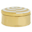 Hamilton Interiors Accessories Curva Round Gold and White Trinket Box House of Isabella UK
