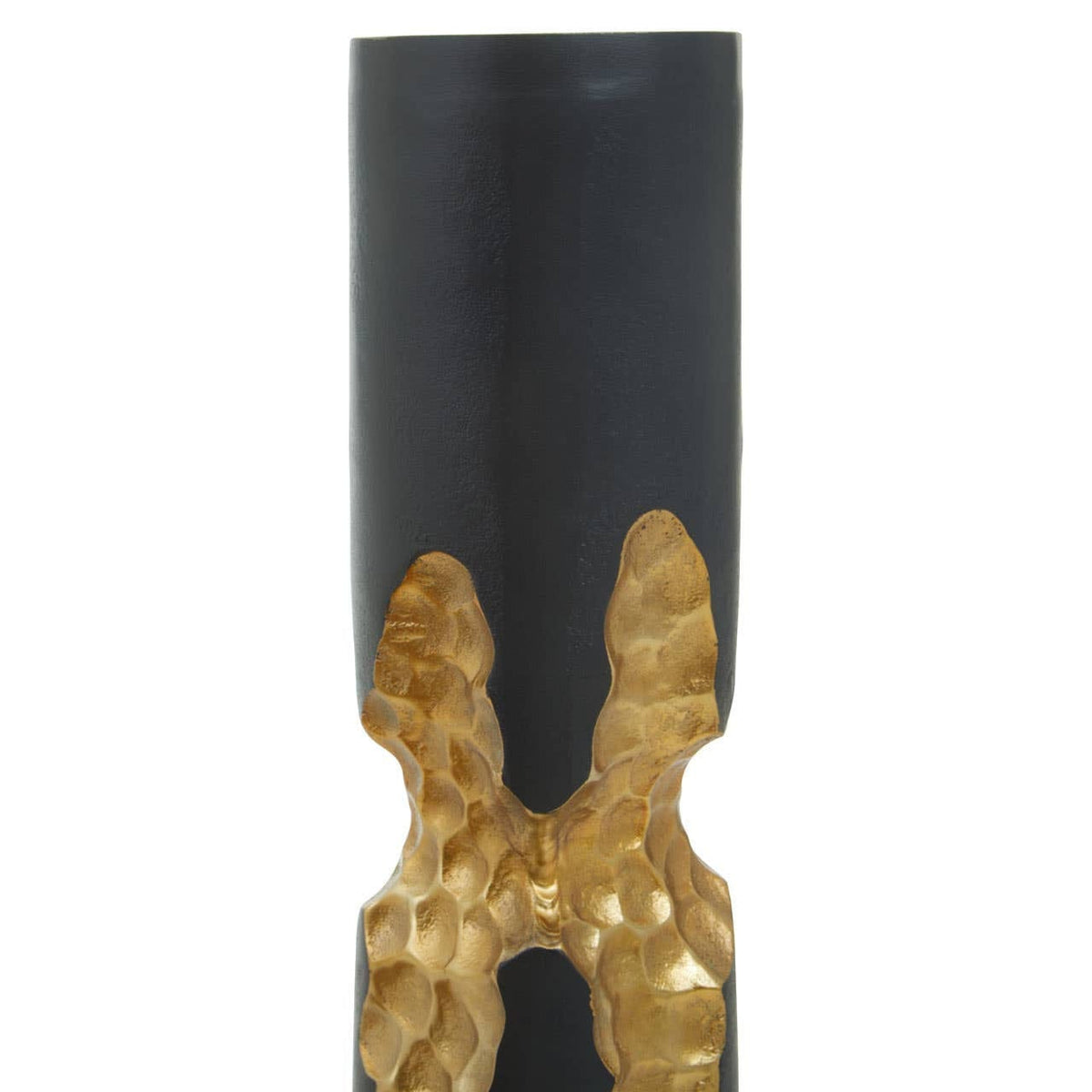 Hamilton Interiors Accessories Daito Large Black and Gold Finish Candle Holder House of Isabella UK