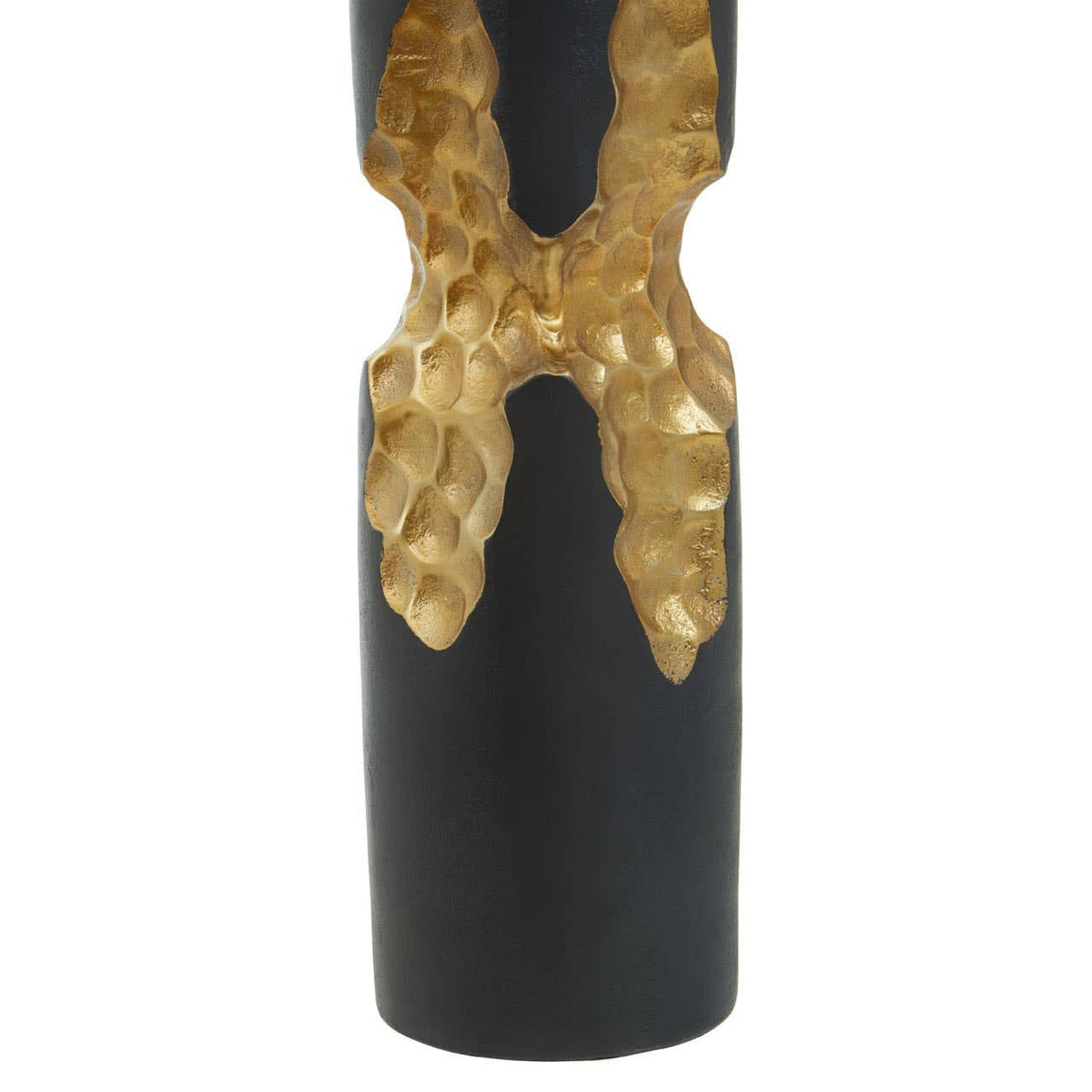 Hamilton Interiors Accessories Daito Large Black and Gold Finish Candle Holder House of Isabella UK