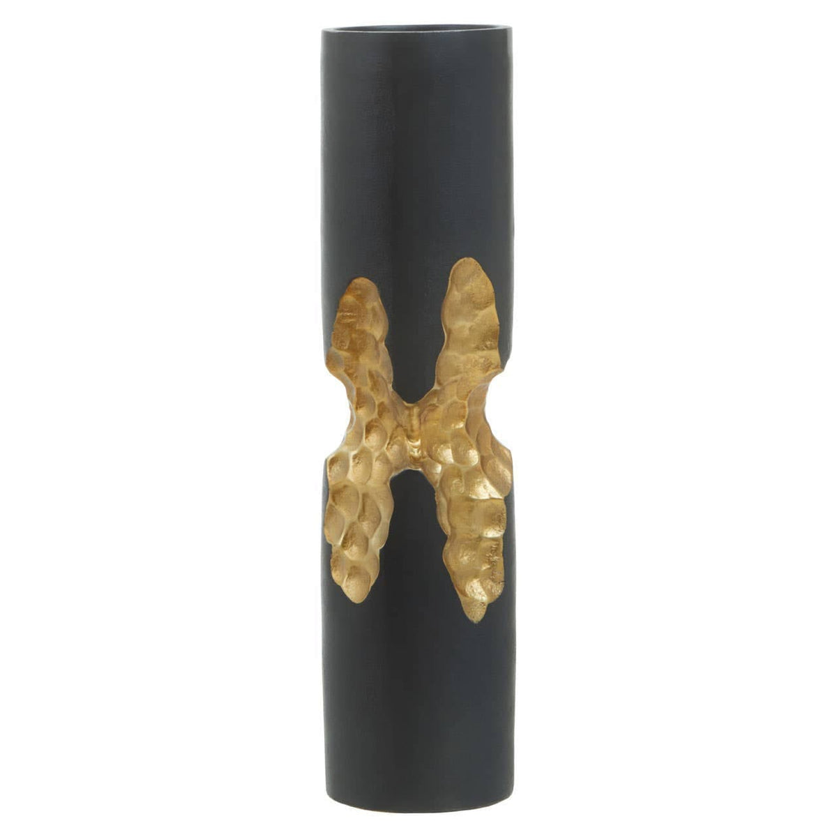 Hamilton Interiors Accessories Daito Large Black and Gold Finish Candle Holder House of Isabella UK