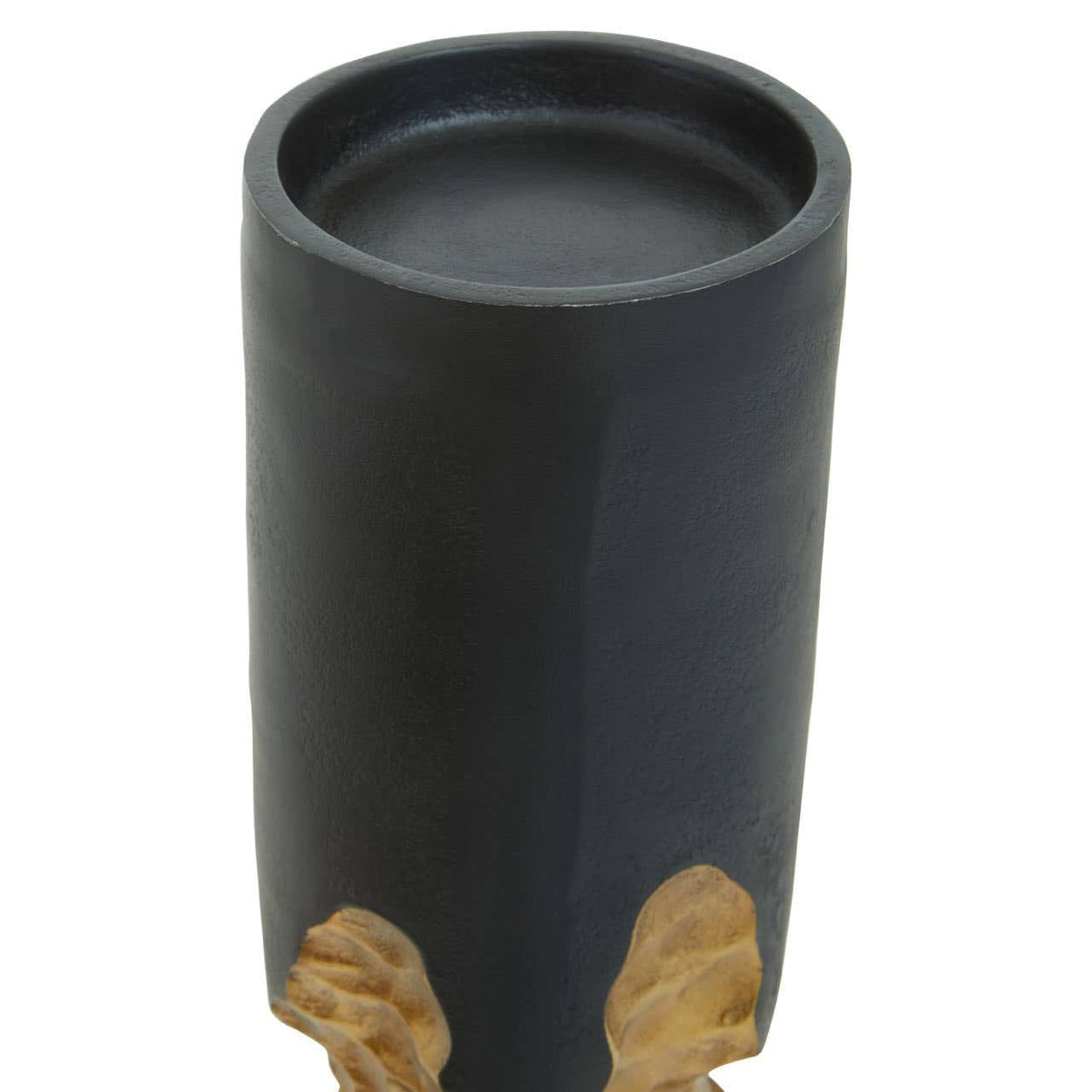 Hamilton Interiors Accessories Daito Large Black and Gold Finish Candle Holder House of Isabella UK