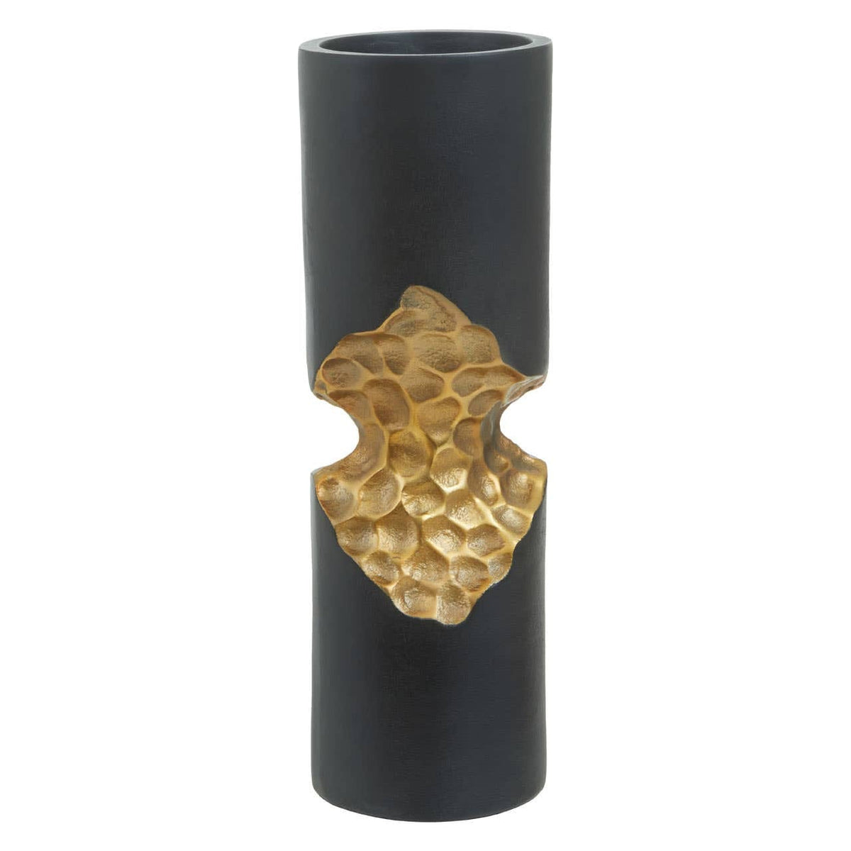 Hamilton Interiors Accessories Daito Small Black and Gold Finish Candle Holder House of Isabella UK