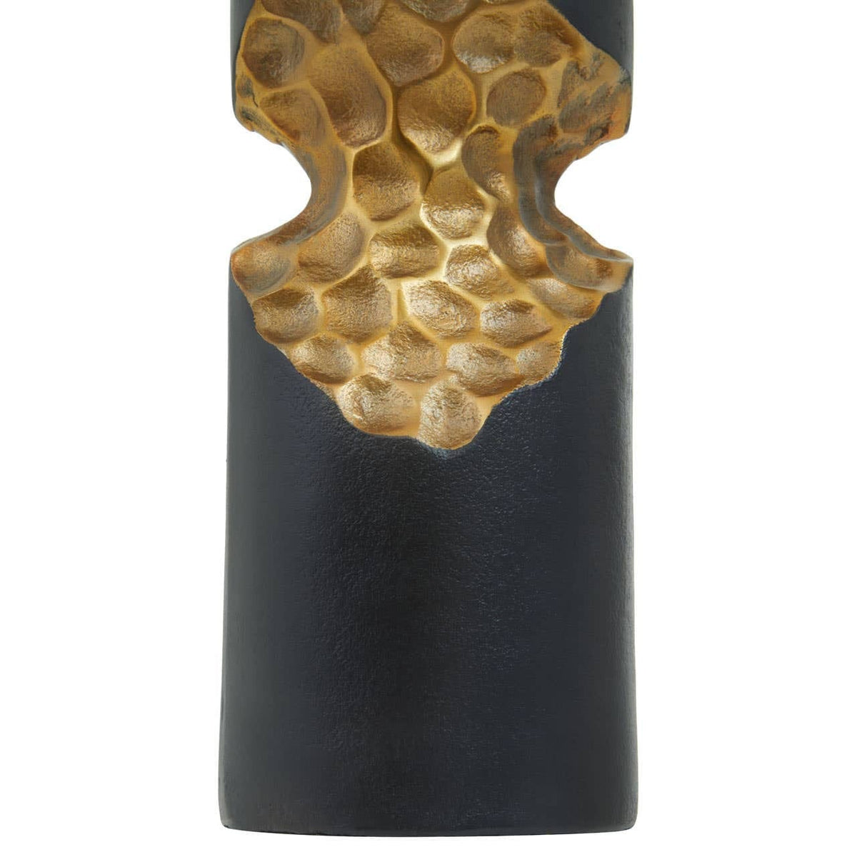 Hamilton Interiors Accessories Daito Small Black and Gold Finish Candle Holder House of Isabella UK