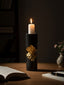 Hamilton Interiors Accessories Daito Small Black and Gold Finish Candle Holder House of Isabella UK