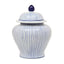 Hamilton Interiors Accessories Damson Large White And Blue Ceramic Jar House of Isabella UK