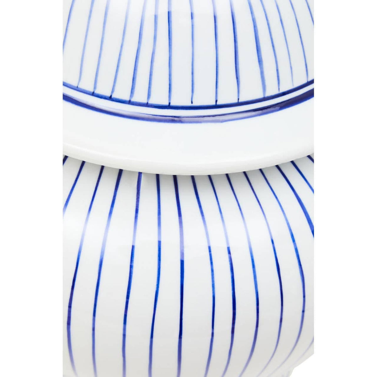 Hamilton Interiors Accessories Damson Large White And Blue Ceramic Jar House of Isabella UK