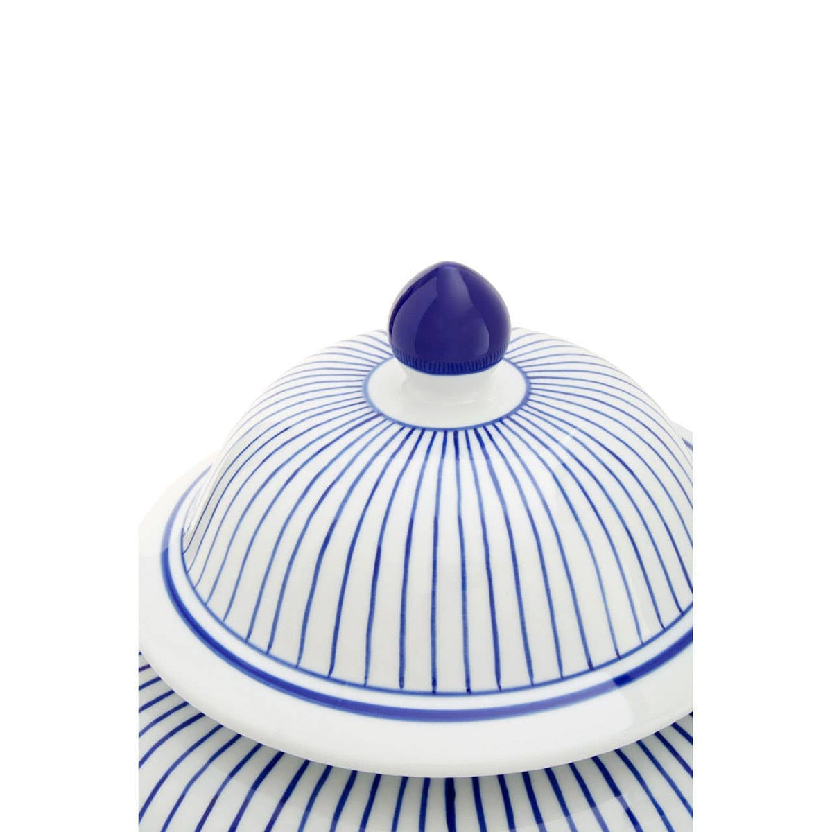 Hamilton Interiors Accessories Damson Small White And Blue Ceramic Jar House of Isabella UK