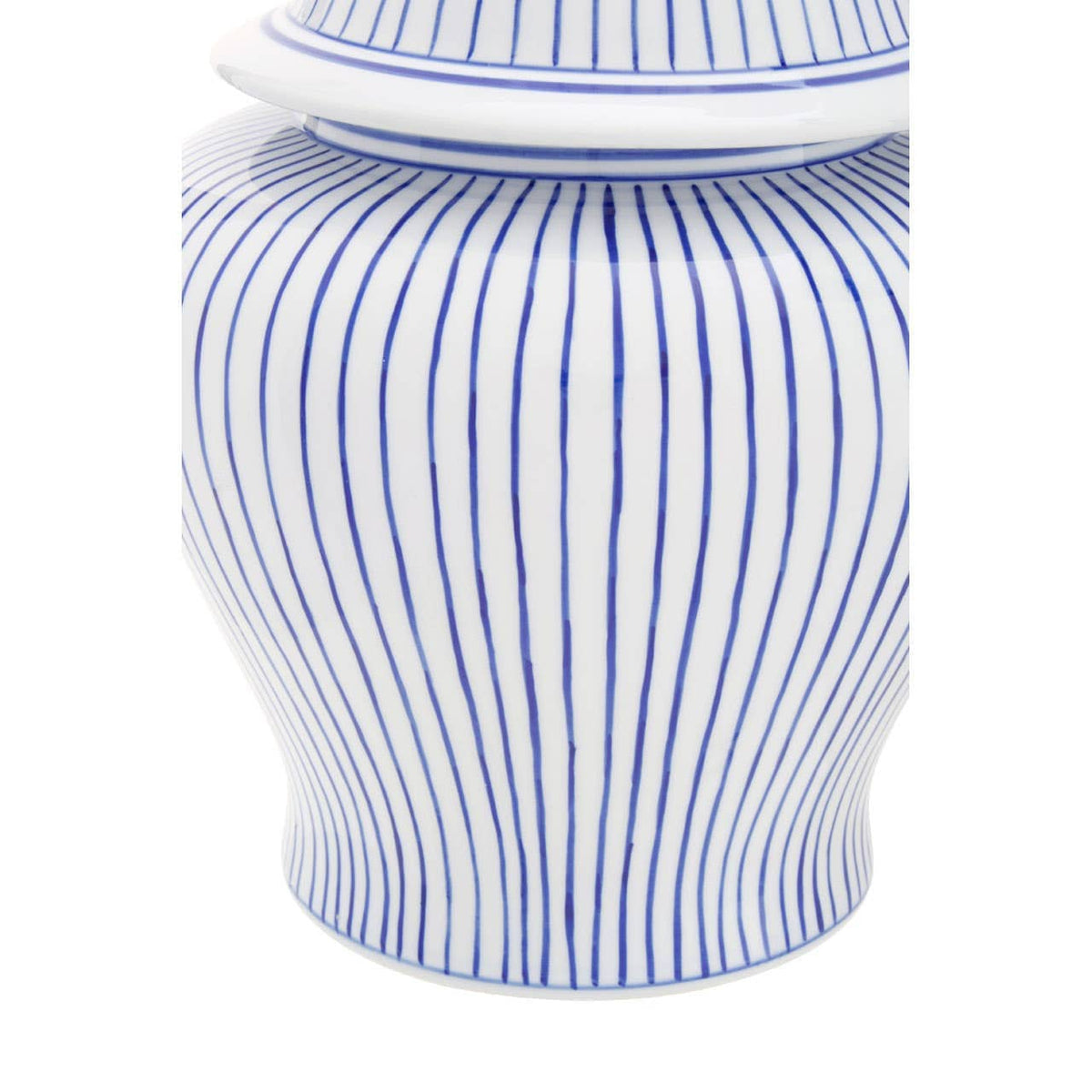 Hamilton Interiors Accessories Damson Small White And Blue Ceramic Jar House of Isabella UK