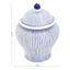 Hamilton Interiors Accessories Damson Small White And Blue Ceramic Jar House of Isabella UK
