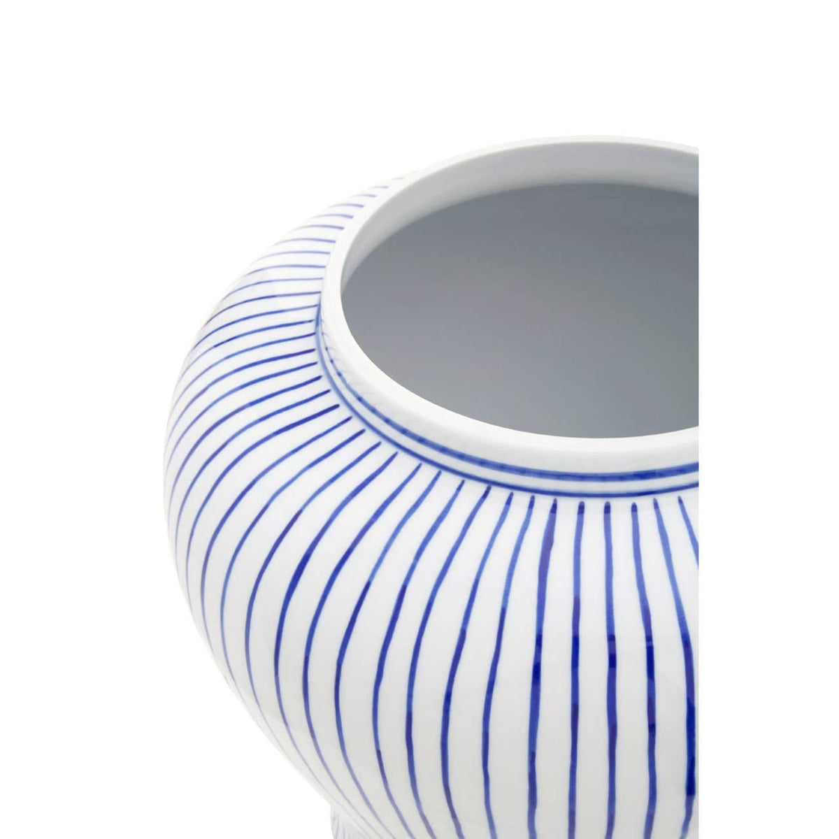 Hamilton Interiors Accessories Damson Small White And Blue Ceramic Jar House of Isabella UK
