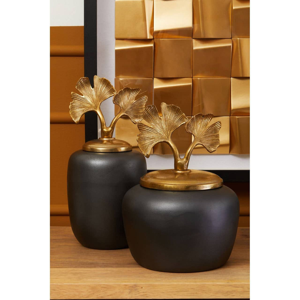 Hamilton Interiors Accessories Danna Large Ginkgo Jar House of Isabella UK