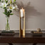 Hamilton Interiors Accessories Dante Large Gold Finish Candle Holder House of Isabella UK