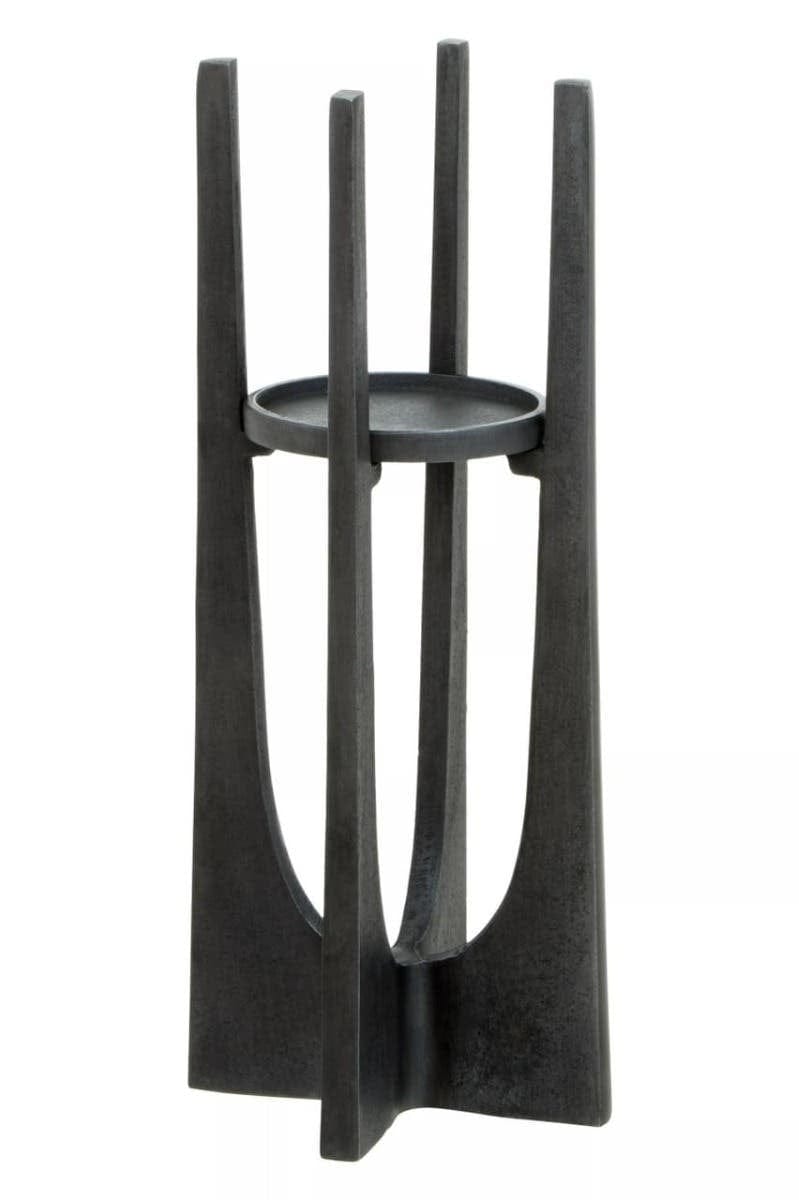 Hamilton Interiors Accessories Dante Small Washed Grey Finish Candle Holder House of Isabella UK
