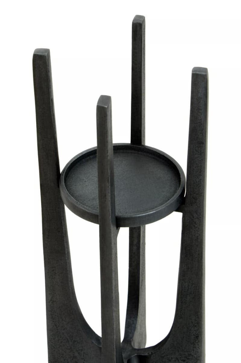 Hamilton Interiors Accessories Dante Small Washed Grey Finish Candle Holder House of Isabella UK