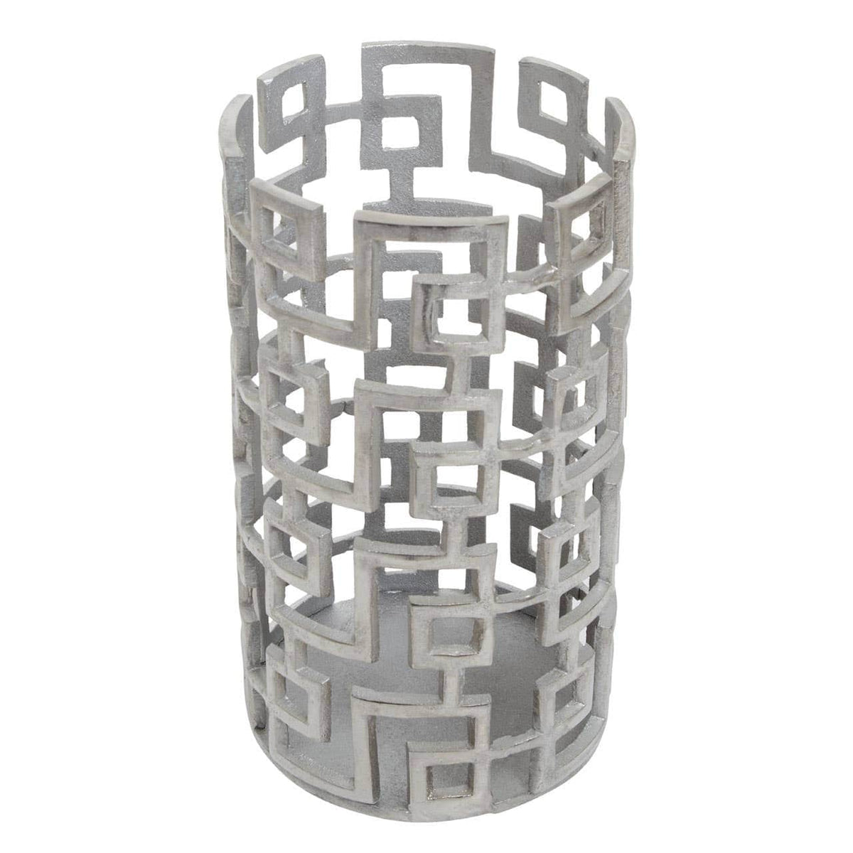 Hamilton Interiors Accessories Delphi Large Candle Holder in Silver Finish House of Isabella UK