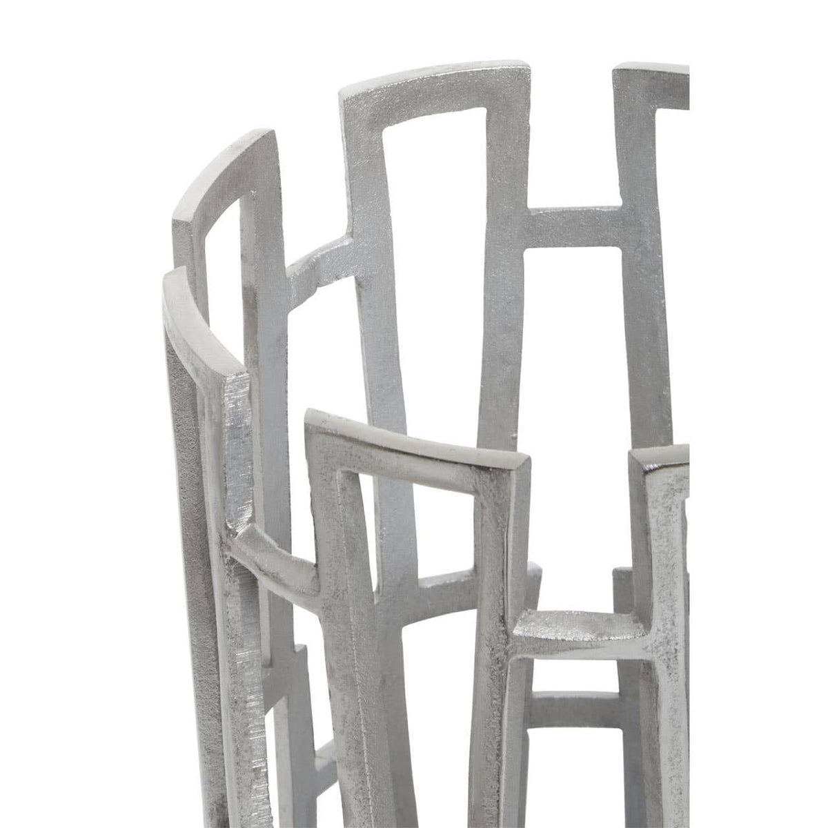 Hamilton Interiors Accessories Delphi Large Silver Finish Candle Holder House of Isabella UK